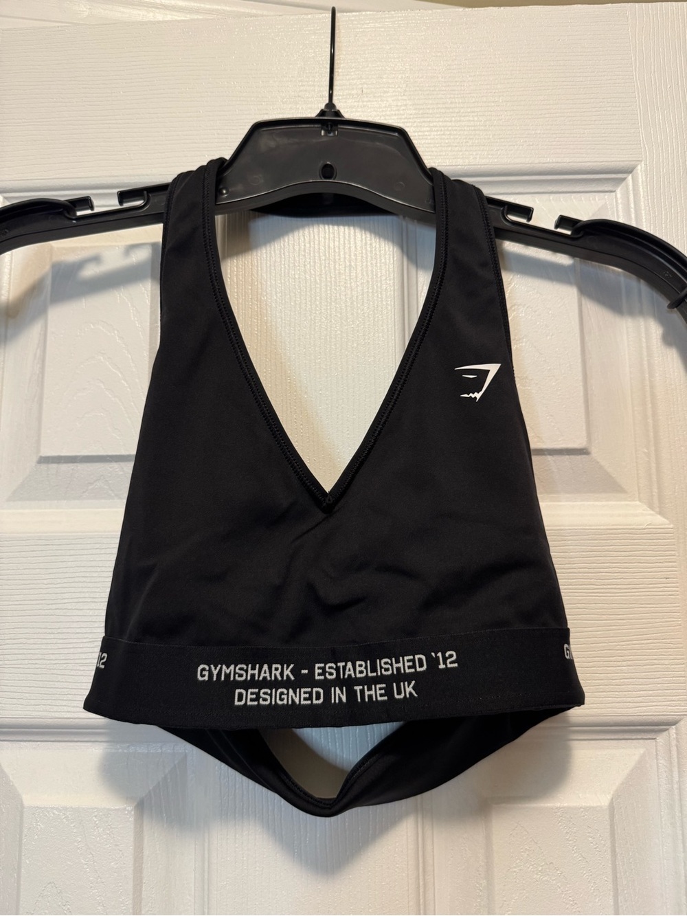Gymshark Black Halter Sports Bra in Size Extra Small